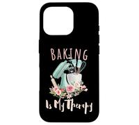 Baking Is My Therapy Kitchen Bake Lover Cooking Baker Quote Case for iPhone 16 Pro