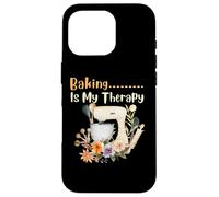 Baking Is My Therapy Kitchen Bake Lover Cooking Baker Quote Case for iPhone 16 Pro