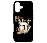 Baking Is My Therapy Kitchen Bake Lover Cooking Baker Quote Case for iPhone 17