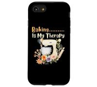 Baking Is My Therapy Kitchen Bake Lover Cooking Baker Quote Case for iPhone SE (2020) / 7/8