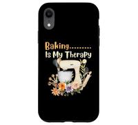 Baking Is My Therapy Kitchen Bake Lover Cooking Baker Quote Case for iPhone XR