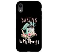 Baking Is My Therapy Kitchen Bake Lover Cooking Baker Quote Case for iPhone XR