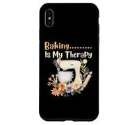 Baking Is My Therapy Kitchen Bake Lover Cooking Baker Quote Case for iPhone XS Max