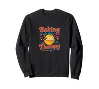 Baking is My Therapy Kitchen Sweet Treats Culinary Fun Sweatshirt
