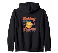 Baking is My Therapy Kitchen Sweet Treats Culinary Fun Zip Hoodie