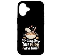 Baking Joy One Purr At A Time Baker Pastry Kitchen Case for iPhone 16