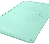 Baking Mat Ultra Large Silicone Kneading Dough Mat Pastry Boards Non Stick Sheet Pizza Cookie Cake Baking Mat Rolling Pin Pastry Tool(Green,50X40CM_Thickness 4.5MM)