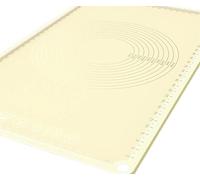 Baking Mat Ultra Large Silicone Kneading Dough Mat Pastry Boards Non Stick Sheet Pizza Cookie Cake Baking Mat Rolling Pin Pastry Tool(White,50X70CM_Thickness 3MM)