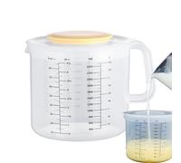 Baking Measuring Cups - Measuring Cups and Mixing Pitcher | Large Measure Cup with Lid | 2400 ml Capacity Jugs Measure Cup | Ergonomic Bowls for Egg Mixing, Cream Whipping | Liquid Measuring