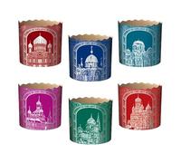 Baking Mould for Panettone, Kulich, Paskha 12 pcs Churches (Diameter 7 cm)