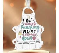 Baking Ornaments for Christmas - Kitchen Ornaments for Christmas Tree - Bakery Cake Chef Ornament - Baking Gifts - Acrylic Ornament (kitchen)