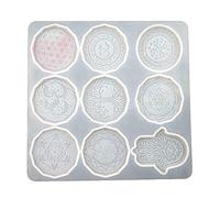 Baking Pan HeOTER Crystal Epoxy Resin Mold Handmade Flower of Life Earrings Eardrop Dangler Silicone Mould Jewelry Pendant Mold