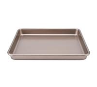 Baking Pan Nonstick Food Grade Carbon Steel Bakeware Heating Evenly 0.8mm Thick Baking Tray Baking Sheet for Household (A-10【Heavy Steel】 Shallow disc 11 inches)