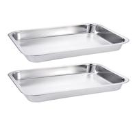 Baking Pans, Stainless Steel Baking Tray, 2PCS 20x14x1 Inch Heavy Duty Pans, Stackable Sheets, Easy Clean Stainless Steel Oven Tray for, Grilled Fish