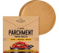 Baking Paper, 220Pcs Cake Tin Liners 8 Inch Round | 20cm Cake Liners, Round Parchment Paper for Baking - Precut Greaseproof Paper Sheets - Easy to Use & Clean-Up Baking Sheets by Baker’s Signature