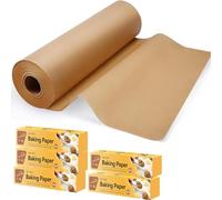 Baking Paper 50m Baking Parchment Paper Unbleached Premium Quality Greaseproof Paper for Kitchen,Oven Safe Food Grade Material Baking, Cooking, Grilling, Air Fryer Steaming Dispensing Pack