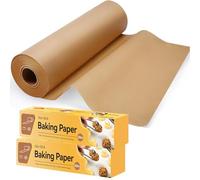 Baking Paper 50m Baking Parchment Paper Unbleached Premium Quality Greaseproof Paper for Kitchen,Oven Safe Food Grade Material Baking, Cooking, Grilling, Air Fryer Steaming Dispensing Pack