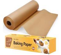 Baking Paper 50m Baking Parchment Paper Unbleached Premium Quality Greaseproof Paper for Kitchen,Oven Safe Food Grade Material Baking, Cooking, Grilling, Air Fryer Steaming Dispensing Pack. (1 Pack)