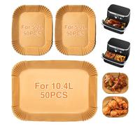 Baking Paper for Hot Air Fryer 150 Pieces for Ninja Flex Drawer Dual Zone AF500EU 10.4 L, Airfryer Baking Paper for Ninja AF500EU AF500EUCP, Cecotec 9000 9L, Thickening Baking Paper Liners