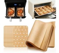 Baking Paper Sheets, Air Fryer Parchment Paper Liners, 100PCS Nonstick Perforated Airfryer Liners 14x20.5cm, 100PCS Greaseproof Paper Sheets 23x33cm, for Oven,Bakeware,Steaming,Cooking Bread,Cookies