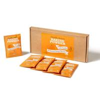 Baking Powder Natural Orange & Vanilla Flavour Infused | Non-Artificial Food Colouring | Box of 5x 20g Sachets