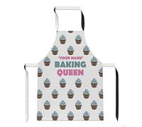 Baking Queen Custom Funny Apron, Personalised Aprons for Women, Kitchen Apron Baking Men Womens Bake Kitchen Gifts Mum Girls Nan Nanny Grandma…