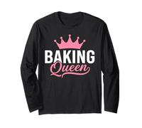 Baking Queen Cute Leopard Print Baking Lover Design Long Sleeve T-Shirt