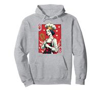 Baking Queen Of Tarts Playing Card Baker Cupcakes Whisk Pullover Hoodie