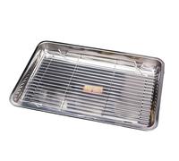 Baking Sheet with Cooling Rack, Stainless Steel, 1 Piece, Non Stick Cookie Sheet Pan, Oven Baking Tray, Spill-Resistant Rim, for Bread Cake Fruit Vegetable Meat