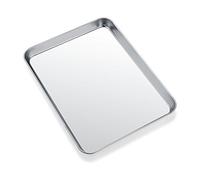 Baking Sheets for Oven, Stainless Steel Cookie Sheet Baking Pan Toaster Oven Tray 10.5 x 8 x 1 Inch, Easy Clean & Non-stick & Dishwasher Safe