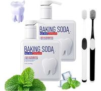 Baking Soda Oral Health Toothpaste, Intensive Whitening Toothpaste, Natural Whitens Teeth, Deep Cleaning Fresh Breath, Enamelled Protection & Stain Removal, for Sensitive Teeth (2pcs, 10cm)
