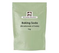 Baking Soda, Sodium Bicarbonate 1kg by Manor Springs - Pure Baking Soda for Baking, Cleaning, Bath Bombs