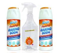 Baking Soda & White Vinegar Bundle - Bicarbonate of Soda for Cleaning, Vinegar for Cleaning - 2 x 500g & 850ml Multi-Purpose Cleaner, Deodorizer, Limescale Remover, Laundry Freshener
