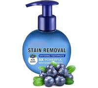 Baking Soda Whitening Toothpaste, Intensive Stain Removal WhiteningToothpaste, Purple ToothpasteWhitening, Natural Stain Remover Fluoride-Free Toothpaste, Protect Gums (220g, Blueberry Flavor)