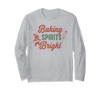 Baking Spirits Bright Christmas Gingerbread Man Kitchen Long Sleeve T-Shirt