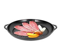 Baking Stone Suitable for Pizza Bread Scones and Pancakes Etc. Pre-Seasoned Non-Stick Surface, Large Flat Pan Cooks Pizza Evenly Gives Crispy Crust 37Cm Frying Pan