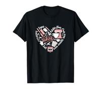Baking Sugar Butter Milk Vanilla Cocoa Flour Heart T-Shirt