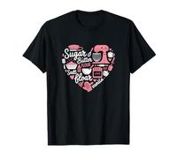 Baking Sugar Butter Milk Vanilla Cocoa Flour Heart T-Shirt