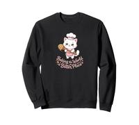 Baking The World A Better Place - Cute Cookie Baker Cat Sweatshirt