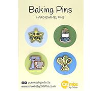 Baking Themed Enamel Pin Badges (Gift Set of 4) from Crumbs by Collette