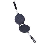Baking Tool, Nonstick Making Mold of Waffle Cone, Baker Egg Roll,Handle with lock heat insulation, for gas stove Easy to use and clean, for family restaurant, Black