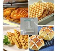 Baking Tool Pastry Lattice Roller Cutter for Cookie Pie Pizza Bread Dough with Plastic Handle for Easy Lattice Design (M)