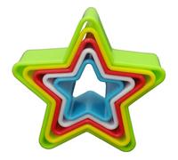 Baking Tools 5Pcs Cookie Cutter, 5 Size Star-Shaped Biscuit Cutter, Smooth & Sturdy ABS Cookie Press, Washable Reusable Multi-Purpose Baking Tools for Cake