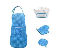 Baking Tools Apron Set, 18 PCS Stainless Steel Kids Baking Set Real Cooking Kids Kitchen Playset for Girls and Boys Kid