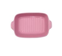 Baking Tray Diamond Ear Handle Rectangular Oven Style Design Baking(Pink,Medium)