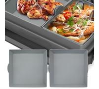 Baking Tray Divider Compatible with Tefal OptiGrill XL, Elite XL, Plus + XL, Elite Plus XL, Baking Tray Accessories Silicone Baking Tray Insert for Roasting, Baking, Grilling, Contact Grill, Pack of 2