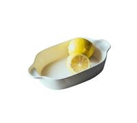 Baking Tray Rectangular Ceramic Baking Dish for Oven Baked Baking pan(White)