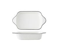 Baking Tray Scandinavian Creative Baking Plate Household Ceramic Rectangular Salad Bowl Kitchen Tableware Baking pan