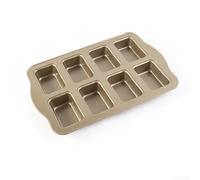 Baking Tray Set, 8 Cavity with 200 Liners, Non Carbon Steel Bread Pan, Even Heating for Keto Loaves and Kids Lunchboxes