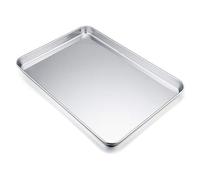 Baking Tray, Stainless Steel Baking Sheet Cookie Tray Professional, 40 x 30 x 2.5 cm, Non Toxic & Healthy, Mirror Finish & Rust Free, Easy Clean & Dishwasher Safe